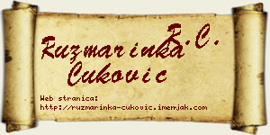 Ruzmarinka Ćuković vizit kartica